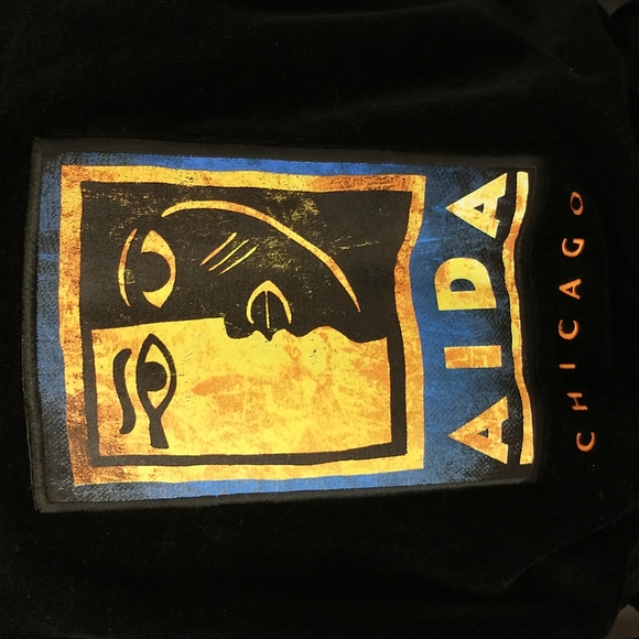 AIDA Turkish Cotton Black Wrap Robe Unisex Elton John Broadway Musical Chicago - Picture 3 of 14